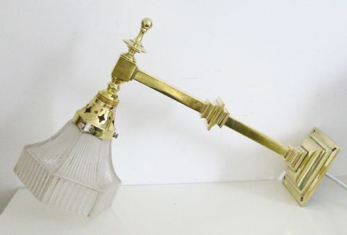 Wall Light with Original Holophane Shade