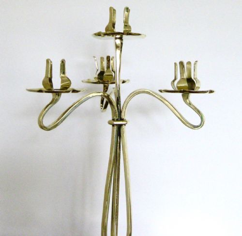 fig 2. PAIR ART NOUVEAU BRASS CANDELABRA