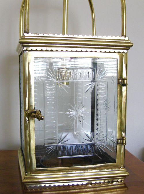 fig 1. VICTORIAN BRASS HALL LANTERN