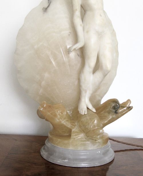 fig 2. ART NOUVEAU MARBLE AND ALABASTER LAMP