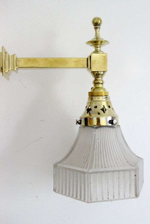 fig 1. WALL LIGHT WITH ORIGINAL HOLOPHANE SHADE