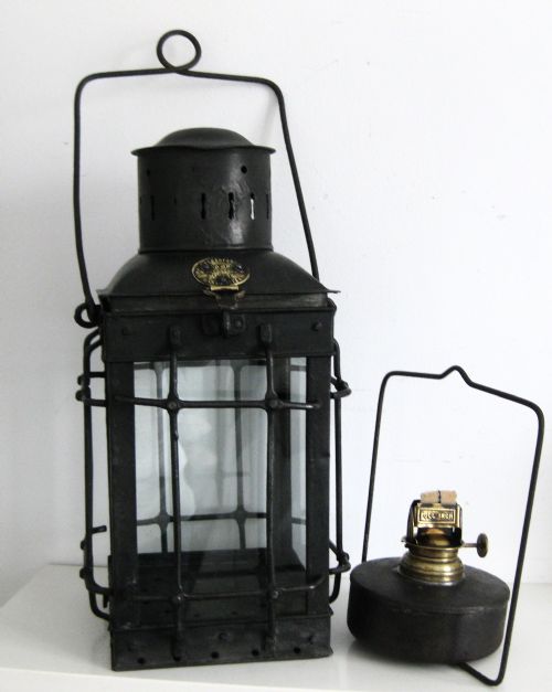 fig 1. PAIR RAILWAY LANTERNS DATED 1864