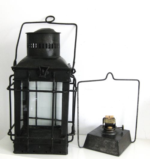 fig 2. PAIR RAILWAY LANTERNS DATED 1864