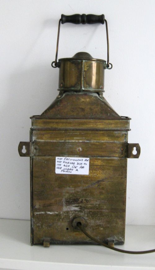 fig 2. EDWARDIAN BRASS WALL LANTERN