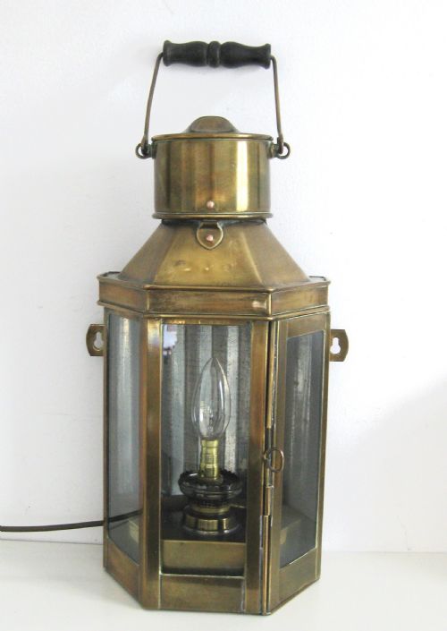 Edwardian Brass Wall Lantern