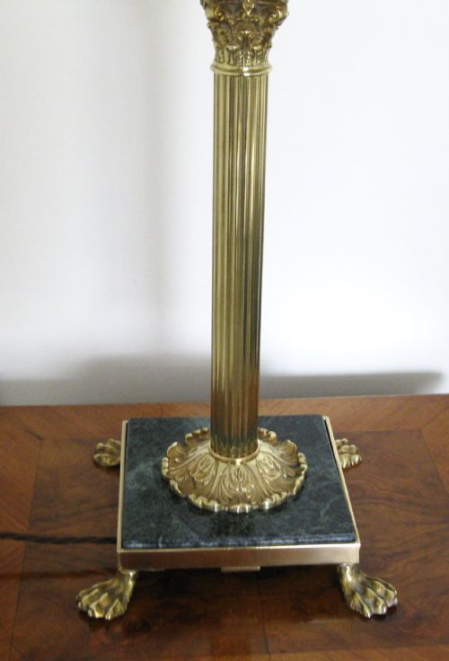 fig 1. TALL BRASS AND GRANITE LAMP