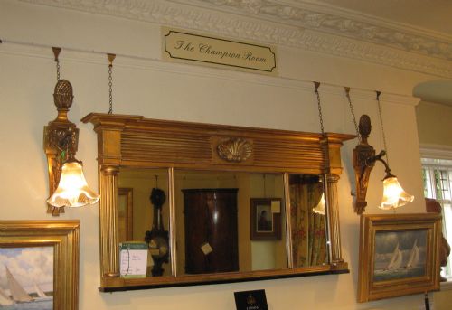 fig 1. VICTORIAN WALL LIGHTS WITH HOLOPHANE SHADES