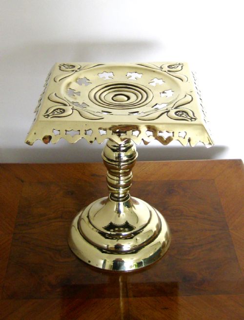 Edwardian Art Nouveau Brass Trivet