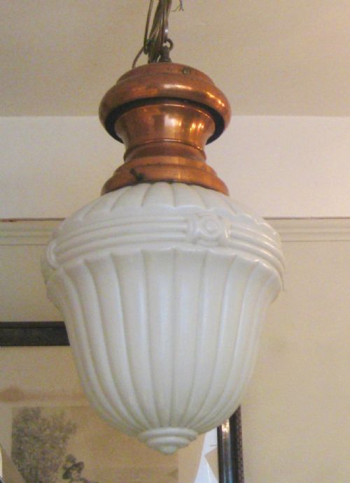 fig 2. VICTORIAN GAS LANTERNS WITH ORIGINAL SHADES