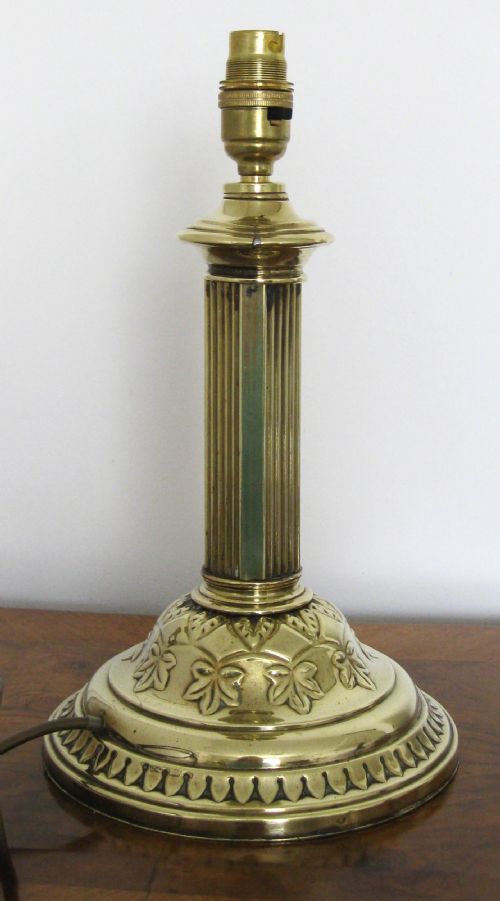 fig 1. VICTORIAN BRASS LAMP BASE