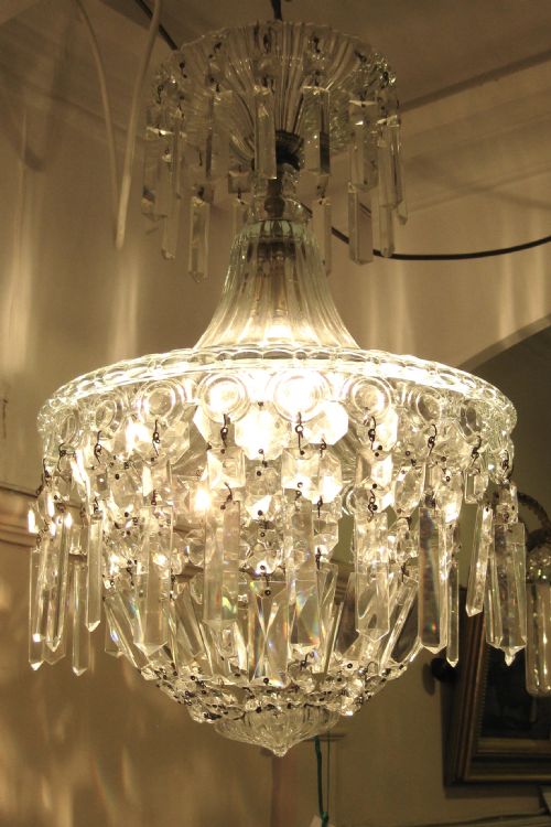 A Crystal Glass Ceiling Light