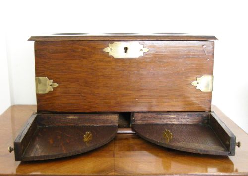 fig 1. OAK HUMIDOR POSSIBLY IRISH