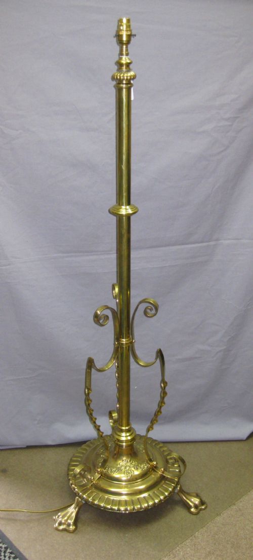 Victorian Brass Standard Lamp
