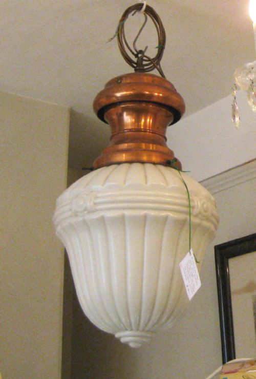 fig 3. VICTORIAN GAS LANTERNS WITH ORIGINAL SHADES