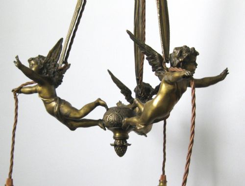 fig 1. ORIGINAL FLYING CHERUB CHANDELIER