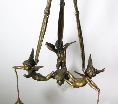 fig 3. ORIGINAL FLYING CHERUB CHANDELIER