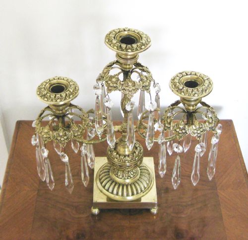 fig 1. A VICTORIAN BRASS CANDELABRA