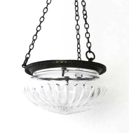 Bronze and Glass Hall Light