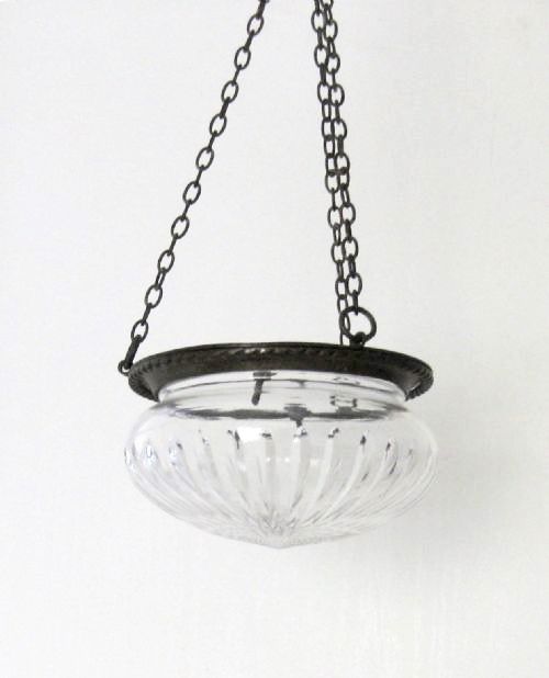 fig 1. BRONZE AND GLASS HALL LIGHT