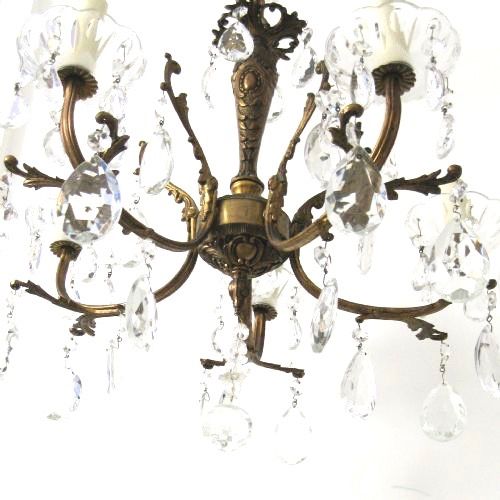 fig 1. A FIVE ARM BRASS CHANDELIER