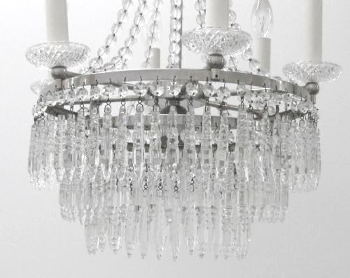 fig 2. A FIVE LIGHT GLASS CHANDELIER