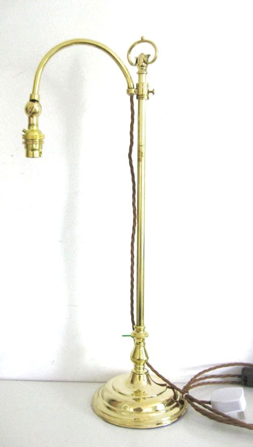 Edwardian Brass Desk/students Lamp