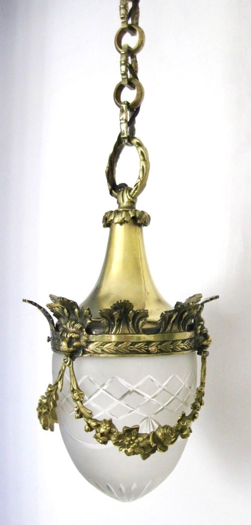 Edwardian Brass Ceiling Light