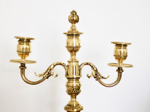 fig 1. PAIR VICTORIAN BRASS CANDELABRA