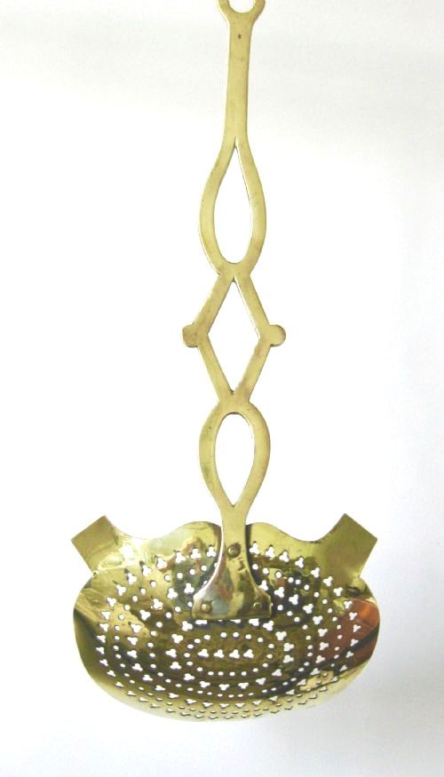 fig 1. EDWARDIAN BRASS MILK SKIMMER