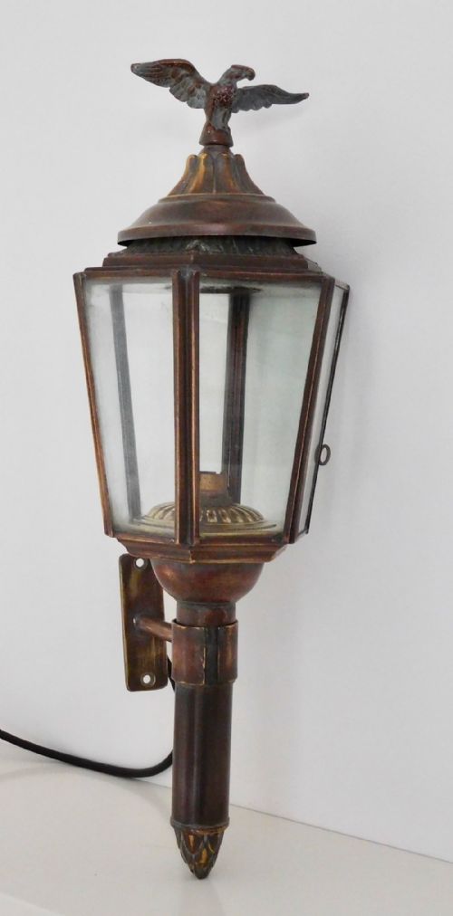 Wall Lantern with an Eagle on Top