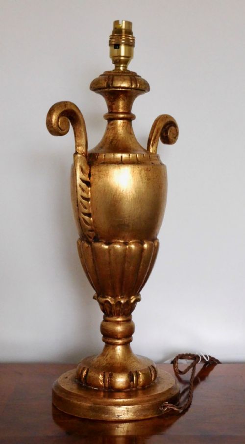 fig 1. GILDED WOODEN LAMP
