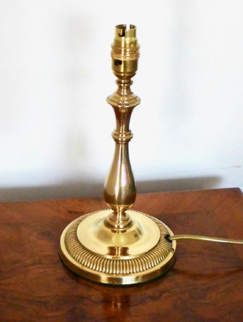 A Brass Edwardian Lamp
