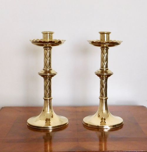 fig 1. PAIR VICTORIAN CANDLESTICKS