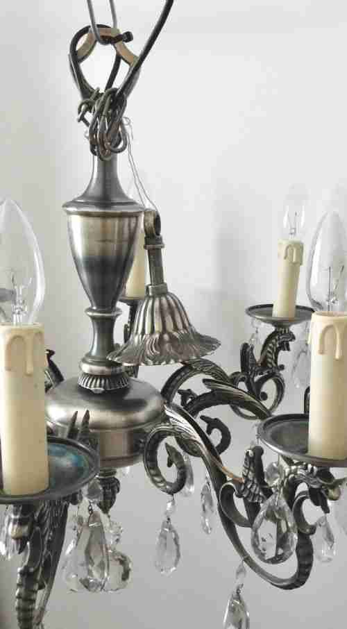 fig 2. EIGHT ARM PEWTER CHANDELIER