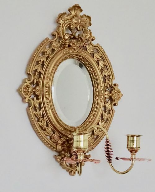fig 1. CIRCA 1897 PAIR GILDED GIRANDOLES
