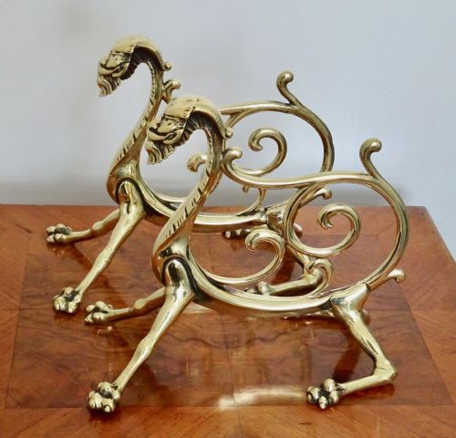 A Pair of Victorian Mythological Fire Dogs