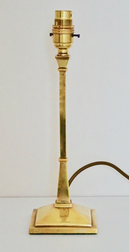 Edwardian Brass 'Stick' Lamp