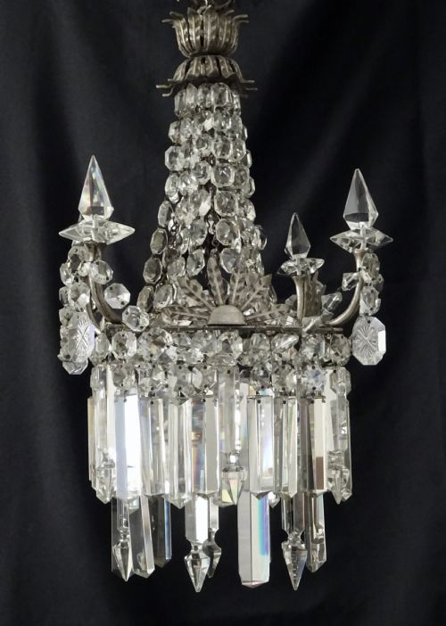 fig 1. UNUSUAL GLASS CHANDELIER