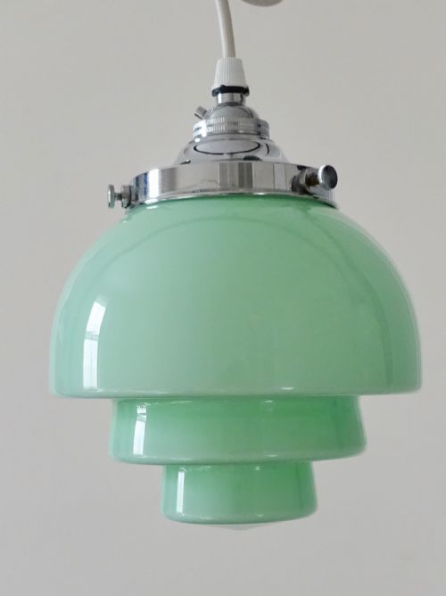 Pale Green Glass Ceiling Light