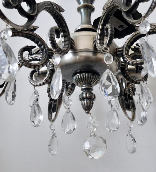 fig 1. EIGHT ARM PEWTER CHANDELIER