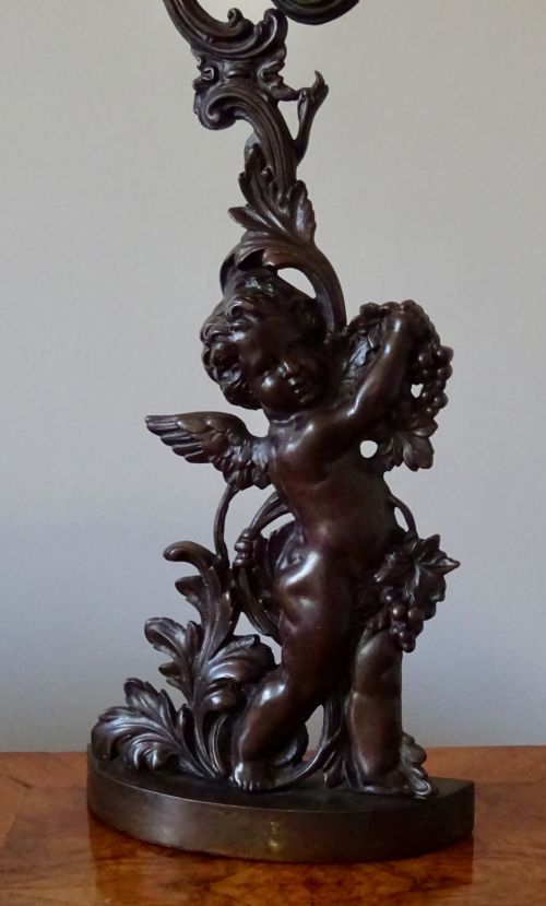 fig 1. VICTORIAN BRONZE BACCHUS CHERUB DOOR STOP