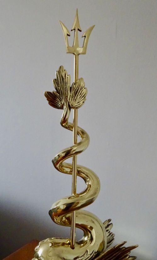 fig 2. VICTORIAN BRASS DOLPHIN DOORSTOP