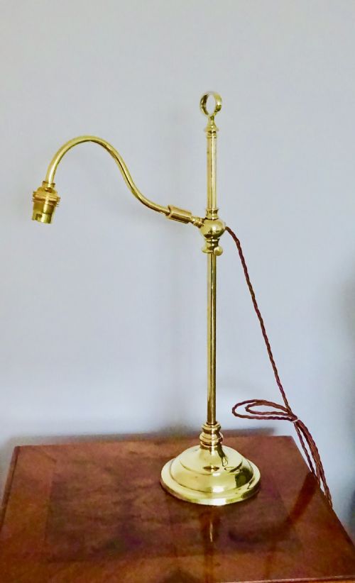 Brass Student's Lamp with Optional Shade