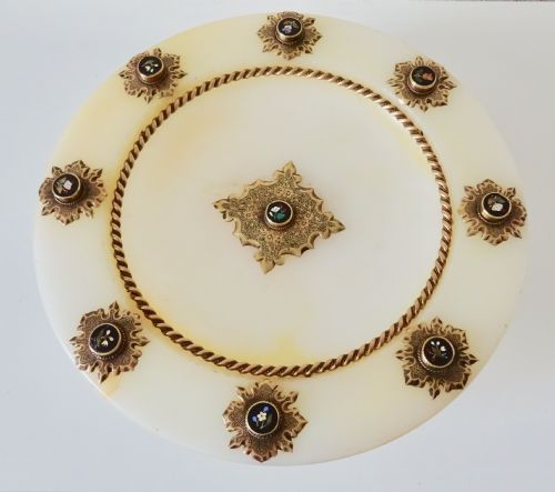 19th Century Pietra Dura and Marble Tazza