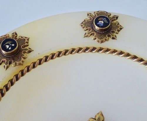 fig 2. 19th CENTURY PIETRA DURA AND MARBLE TAZZA