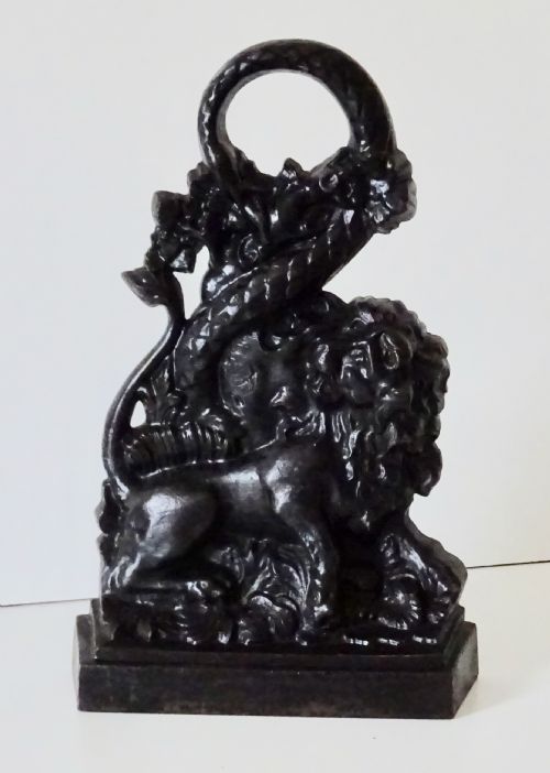 Victorian Cast Iron Lion Doorstop