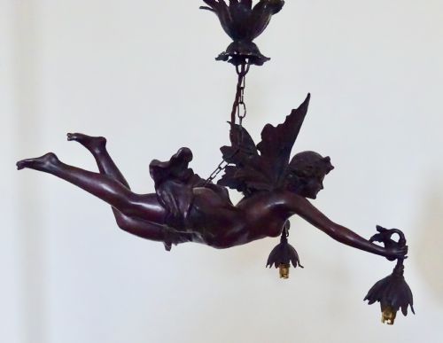 Large Spelter Flying Fairy Light