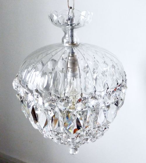 fig 2. A GOOD QUALITY GLASS DROP CEILING LIGHT