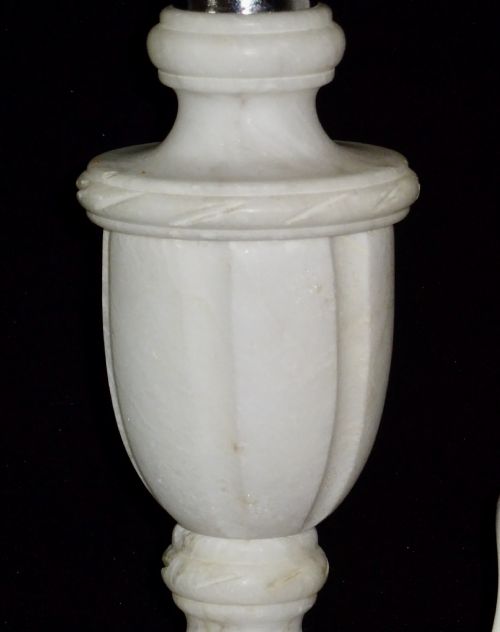 fig 1. A SMALL WHITE MARBLE LAMP