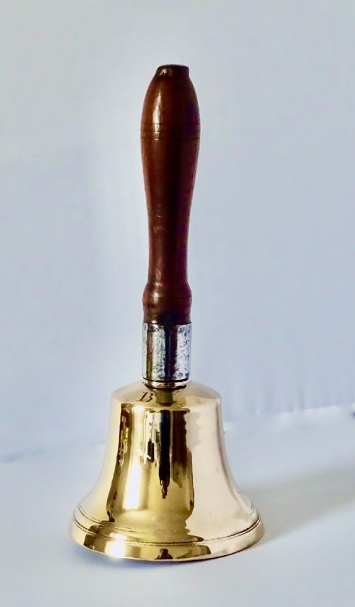 Victorian Brass Bell with Wood Handle